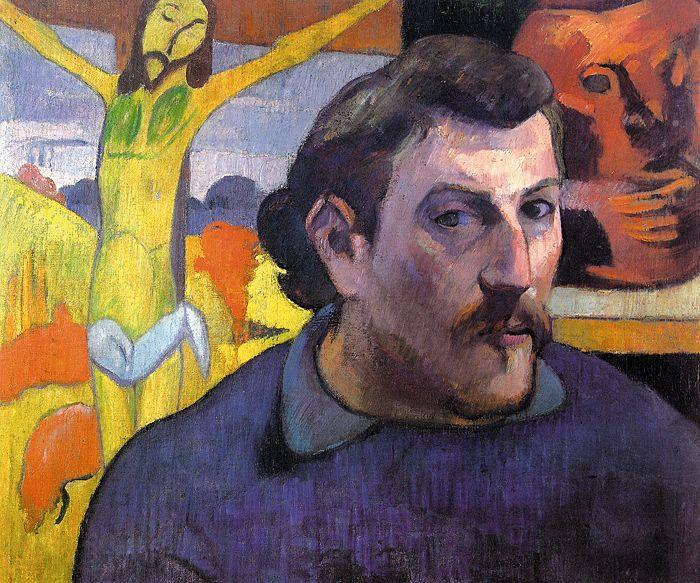 Paul Gauguin Self Portrait with Yellow Christ